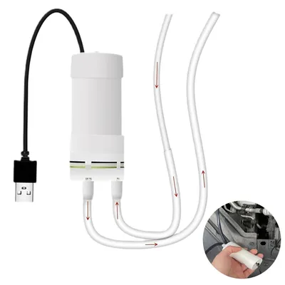 Produktbild von Mini Wasserpumpe USB 5V – Selbstansaugende Wasserpumpe mit Schlauch, tragbare Elektropumpe für Balkon, Garten, Aquarium und Wassertransfer