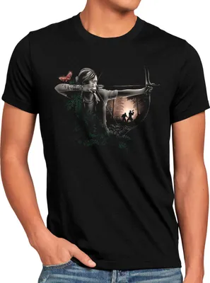 Produktbild von BaumwolleCloud Ellie in Action Herren T-Shirt us last joel left behind armed wing