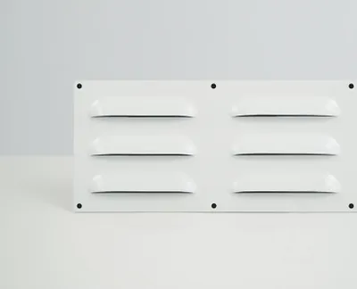 Produktbild von Dalsys Lüftungsgitter Lüftungsblech Alu Weiß 229 x 106mm Belüftungsgitter, Kiemenblech