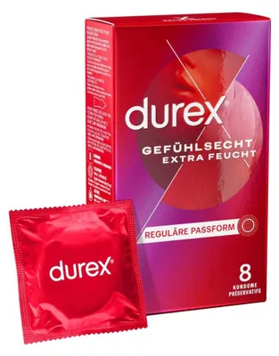 Produktbild von Durex Gefühlsecht Extra Feucht Kondome 8 Stück