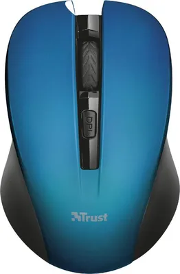 Produktbild von Trust Mydo, Beidhändig, Optisch, RF Wireless, 1800 DPI, Schwarz, Blau