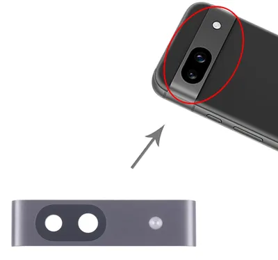 Obrázok produktu pre Náhradný diel na kryt objektívu fotoaparátu pre Google Pixel 8a, čierny, na opravu