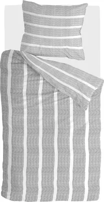Produktbild von Walra Bettwäsche Stripe Along, 100% Baumwolle, 135x200, Anthrazit