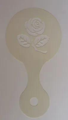 2 wiederverwendbare Kaffee-Schablonen, Rosenmotiv, rosa