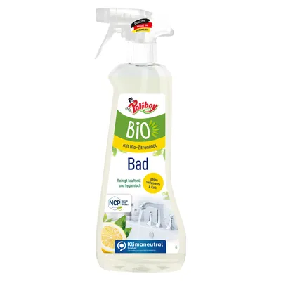 Produktbild von Poliboy Badreiniger - hygienische und starke Reinigung - gegen Kalkreste und Wasserflecken - Sprühflasche - 500ml
