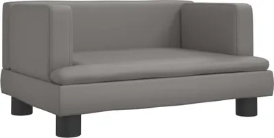 Obrázek produktu pro vidaXL Dětská pohovka šedá 60x40x30 cm Imitace kůže