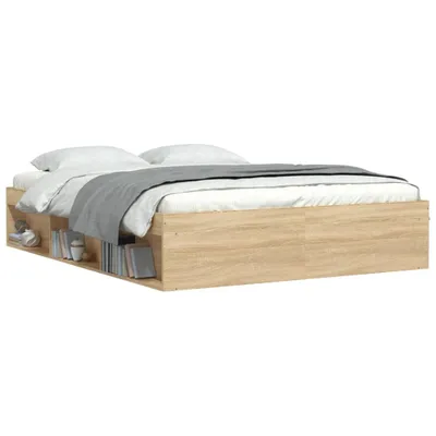 Produktbild von "im Sonderangebot"Bettgestell - CLORIS - Doppelbett - Robust und langlebig - Sonoma-Eiche 140x190 cm - Einfache Montage -  - NeuMöbel6776576