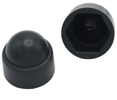Zdjęcie produktu dla Nasadki ochronne do śrub i nakrętek M12, czarne, 50 sztuk, rozstaw klucza 19 mm
