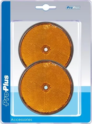 Productafbeelding van Reflector, amberkleurig, 80mm, schroefdraad, 2 stuks in blisterverpakking