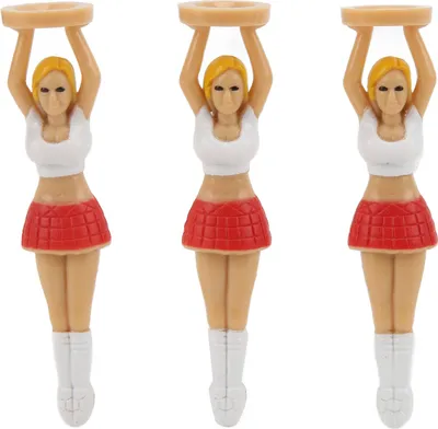 Immagine prodotto di 3 pezzi tee per palline da golf in plastica Cheerleader ragazza Tee-Bälle Supporto per allenamento di guida