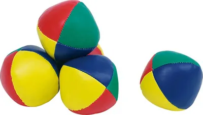 Image de goki SA133 Balle de jonglage remplie de balles en plastique, Ø= 60 mm, multicolore