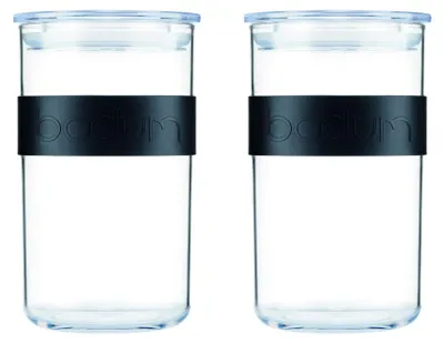 Produktbild von Bodum PRESSO, Set aus 2 Vorratsgläsern, Kunststoff, 1 l