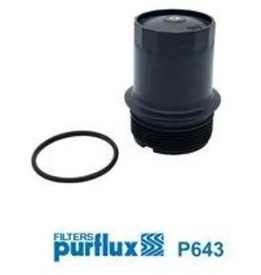 Image de Couvercle PURFLUX pour boîtier de filtre à huile P643, compatible avec la Mercedes-Benz Classe A (W177), 106 mm × 82 mm