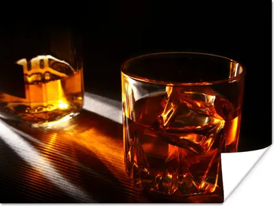 Produktbild von MuchoWow® Poster Gläser - Whiskey - Getränke 160x120 cm - Foto Plakat