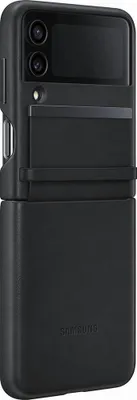 Image de Coque pour Samsung Galaxy Z Flip 4 Premium Cuir Noire Samsung