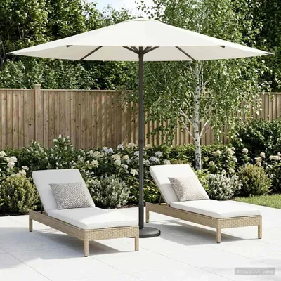 Obrázok produktu pre Maison Exclusive – Slnečník do záhrady, obdĺžnikový, 2,3 x 2,3 m, polyester, krémová farba
