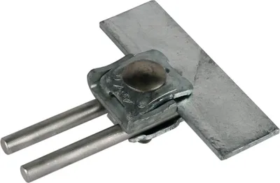 Produktbild von DEHN Falzklemme, St/tZn, Klemmbereich 0,7-8 mm, mit Doppelüberleger, für Rd 8-10 mm, 1 Stk.