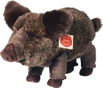 Produktbild von Teddy Hermann Wildschwein, Kuscheltier, Stofftier, Plüschtier, Waldtier, stehend, Plüsch, Braun, 30 cm, 90831