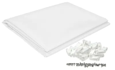 Produktbild von sunprotect 12571 Sonnensegel für Seilspann-Markise, 3,3 x 1,4 m, inkl. Laufhaken, Sonnenschutz für Pergola Wintergarten Terrasse, weiß (1 Set)