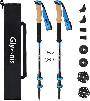 Produktbild von Famanu Wanderstock - Leichter Trekkingstock aus Aluminium - Verstellbar 65-135 cm