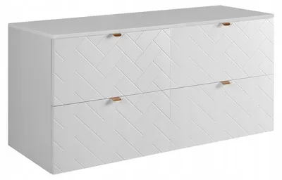 Zdjęcie produktu dla Szafka Łazienkowa Wisząca Pod Umywalkę Nablatową Rensan 120X46 Cm Biała