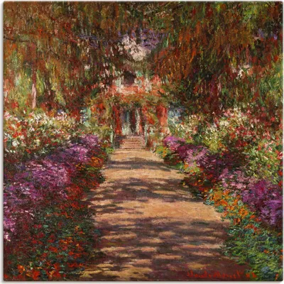 Produktbild von ARTland Leinwandbild Weg in Monets Garten in Giverny. 1902 Größe: 50x50 cm