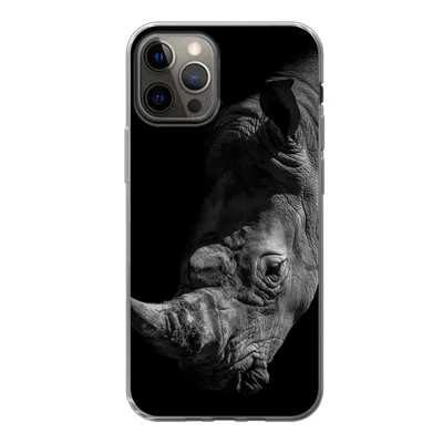 Produktbild von MuchoWow® Handyhülle Schutzhülle Hülle für iPhone 13 Pro Nashorn - Wildtier - Porträt Silikon Softcase Handy Hülle - Handy-Tasche