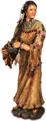 Produktbild von Western Figur stehende Indianerin mit Korb