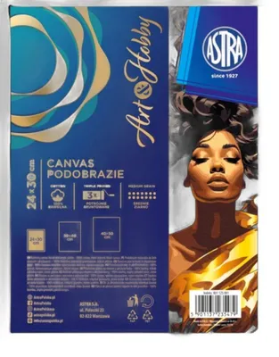 Zdjęcie produktu dla Podobrazie malarskie czarne 24x30cm Astra