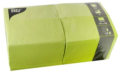Immagine prodotto di PAPSTAR 87227 PAPSTAR Bistro-Servietten, 330 x 330 mm, 3-lagig, limonen-