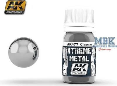 Zdjęcie produktu dla AK Interactive S.L. AK-477 AK Xtreme Metal, chrom, 30 ml