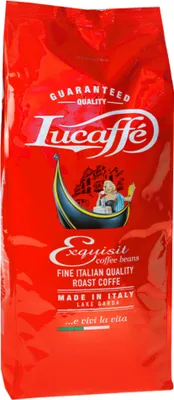 Zdjęcie produktu dla Lucaffe Exquisit, 1 kg, Americano, Cafe au lait, Caffe creme, Caffe latte, Espresso