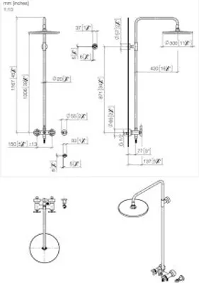 Produktbild von Dornbracht 26623892-27 Shower Pipe ohne Handbrause TARA