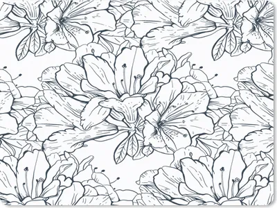 Produktbild von MuchoWow® Mauspad Mousepad Blumen - Muster - Linie 23x19 cm - Mousepads - Maus Mat - Pad - Mausunterlage - Schreibtischunterlage - Mauspad