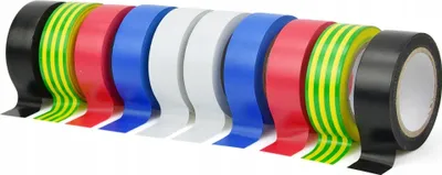 Produktbild von Farbiges Isolierband 19 mm x 0,13 mm x 5 m - 10er-Set.