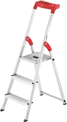 Produktbild von Hailo Alu-Sicherheits-Stehleiter 3-stufig L61 HB