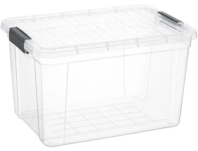 Image de Solidchoice - Boîte de rangement transparente avec couvercle