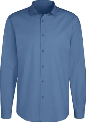 Produktbild von JOHN DEVIN Langarmhemd elastische Baumwollqualität blau Größe L