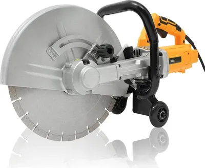 Produktbild von Betonschneider - Elektrische Betonsäge - 3000 W Motor - 35,5 cm Trennscheibe - Mit Wasserpumpe und Schlauch - Für Beton und Stahl