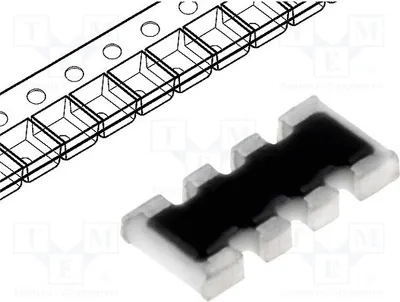 Produktbild von 100x Widerstsnetzwerk: Y 1,2kΩ Anz.Widerst: 4 SMD 1206  63mW 4D03WGJ0122T5E Widersts