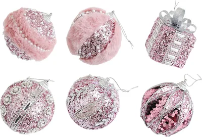 Produktbild von 1/6-teiliges Weihnachtskugel-Ornament-Set mit glitzernden Pailletten zum Aufhängen, bruchsichere Weihnachtskugel-Dekorationen für Hochzeiten, Partys, Weihnachtsbaum-Dekorationen, 1 Set