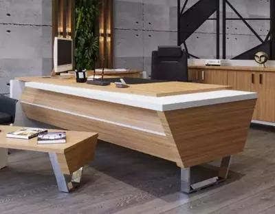 Produktbild von Moderner Tisch Designer Möbel Büromöbel Büroschrank Design Holzmöbel Schrank