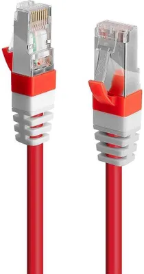 Image de Câble réseau Cat.6A S-FTP LSZH de 15 m, rouge, haute qualité