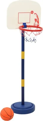 Image de Support de jeu de basket-ball avec ballon et pompe 90/121 cm