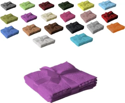 Produktbild von Handtuch Spar Set Baumwolle 500 g/m² Lila 12 x Seiftuch 30 x 30 cm