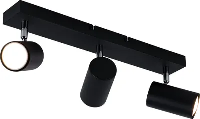 Produktbild von Deckenleuchte, schwarz, 3 Flammig, Spots verstellbar, L 41cm