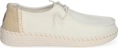 Produktbild von Hey Dude Wendy Espadrille Woven Slipper Weiß in Gr. 43