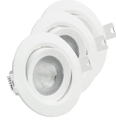 Produktbild von LUXULA LED Downlight 5 W 2700 K warmweiß weiß IP44 dimmbar