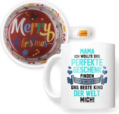 Produktbild von 22Feels Weihnachtsgeschenk Mama Geschenk Mutter Tasse Kaffeetasse Frauen Haferl Weihnachten