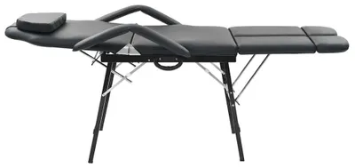 Obrázok produktu pre vidaXL Prenosné kozmetické kreslo Imitácia kože 185x78x76 cm čierne